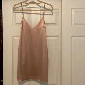 Gold Mini Slip Dress